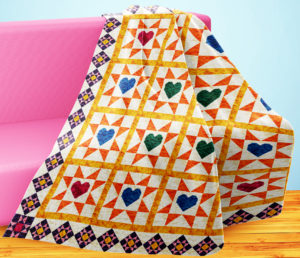 Hearts and Stars Pattern Patchwork