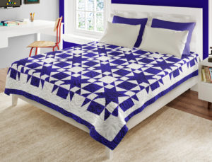 Sparkling Star Pattern Patchwork is a Digital Download of the quilt photos, yardage & patch count requirements with basic instructions.