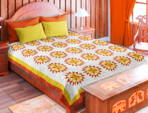 Golden Asters Pattern Patchwork