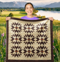 Phoenix Blaze Wall Quilt | 40x40 Inches # W-432