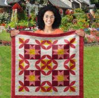 Picnic Stars  Wall Quilt | 40x40 Inches # W-452