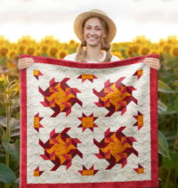 Solar Prominence  Wall Quilt | 40x40 Inches # W-437