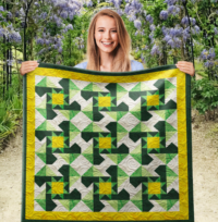 Squash Flower Wall Quilt | 40x40 Inches # W-438