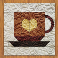 Coffee Lover Quilt Block Pattern | 6", 8", 10", 12", and 14" Size Versions Included # 441-B-1