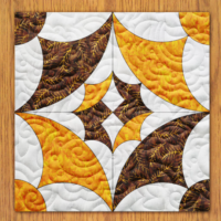 Stark Florets Quilt Block Pattern | 6", 8", 10", 12", and 14" Size Versions Included # 362-B-1