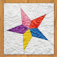 Twinkling Star Quilt Block Pattern | 6", 8", 10", 12", and 14" Size Versions Included # 341-B-1