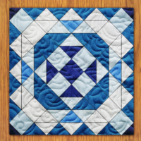 Aegean Stained Quilt Block Pattern | 6", 8", 10", 12", and 14" Size Versions Included # 199-B-1