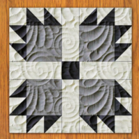 Bear Paw Quilt Block Pattern | 6", 8", 10", 12", and 14" Size Versions Included # 157-B-1
