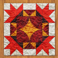 Shimmering Star Quilt Block Pattern | 6", 8", 10", 12", and 14" Size Versions Included # 286-B-1