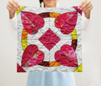 Bow of Hearts Quilt Block Pattern | 6", 8", 10", 12", and 14" Size Versions Included # 298-B-1