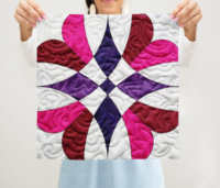 Garden Starlets Quilt Block Pattern | 6", 8", 10", 12", and 14" Size Versions Included # 467-B-1