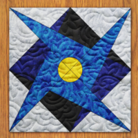 Spotlight Star Quilt Block Pattern | 6", 8", 10", 12", and 14" Size Versions Included # 440-B-1