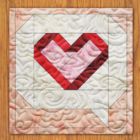 Think of Love Quilt Block Pattern | 6", 8", 10", 12", and 14" Size Versions Included # 475-B-1