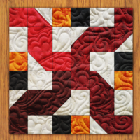 Cross Fold Nine Patch Quilt Block Pattern | 6", 8", 10", 12", and 14" Size Versions Included # 435-B-1