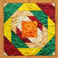 Fruit Cocktail Quilt Block Pattern | 6", 8", 10", 12", and 14" Size Versions Included # 373-B-1