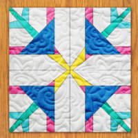 Cardinal Directions Quilt Block Pattern | 6", 8", 10", 12", and 14" Size Versions Included # 415-B-1