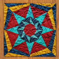 Jewel Star Quilt Block Pattern | 6", 8", 10", 12", and 14" Size Versions Included # 386-B-1