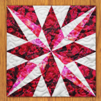 Firework Stars Quilt Block Pattern | 6", 8", 10", 12", and 14" Size Versions Included # 367-B-1