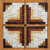 Cross Sphere Quilt Block Pattern | 6", 8", 10", 12", and 14" Size Versions Included # 469-B-1