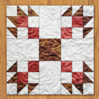 Northern Winter Pixies Quilt Block Pattern | 6", 8", 10", 12", and 14"  Size Versions Included # 412-B-1