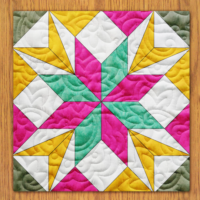 Stunning Stars Quilt Block Pattern | 6", 8", 10", 12", and 14"  Size Versions Included # 411-B-1