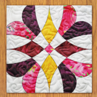 Sprouting Blossoms Quilt Block Pattern | 6", 8", 10", 12", and 14"  Size Versions Included # 363-B-1