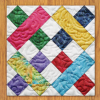 Threads and Weaves Quilt Block Pattern | 6", 8", 10", 12", and 14"  Size Versions Included # 357-B-1