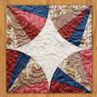 Shimmering Fans Quilt Block Pattern | 6", 8", 10", 12", and 14"  Size Versions Included # 355-B-1