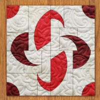 Orbital Spin Quilt Block Pattern | 6", 8", 10", 12", and 14" Size Versions Included # 462-B-1
