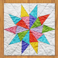Taffy Sun Wheels Quilt Block Pattern | 6", 8", 10", 12", and 14"  Size Versions Included # 346-B-1
