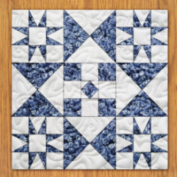 Ohio Star Clusters Quilt Block Pattern | 6", 8", 10", 12", and 14"  Size Versions Included # 345-B-1