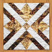 Ribbon Laces Quilt Block Pattern | 6", 8", 10", 12", and 14"  Size Versions Included # 343-B-1