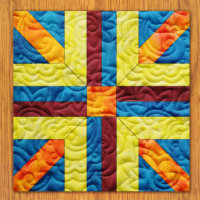 Mosaic Stars Quilt Block Pattern | 6", 8", 10", 12", and 14"  Size Versions Included # 285-B-1