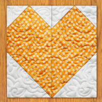 Array of Hearts Quilt Block Pattern | 6", 8", 10", 12", and 14" Size Versions Included # 180-B-1