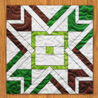 Rose Quartz Quilt Block Pattern | 6", 8", 10", 12", and 14" Size Versions Included # 393-B-1