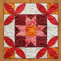 Picnic Stars Quilt Block Pattern | 6", 8", 10", 12", and 14" Size Versions Included # 452-B-1