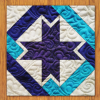 Cube Chain Star Quilt Block Pattern | 6", 8", 10", 12", and 14" Size Versions Included # 401-B-1