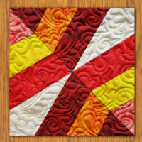 Umbrellas Perspective Quilt Block Pattern | 6", 8", 10", 12", and 14" Size Versions Included # 420-B-1