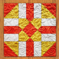 Diamond Targets Quilt Block Pattern | 6", 8", 10", 12", and 14" Size Versions Included # 424-B-1