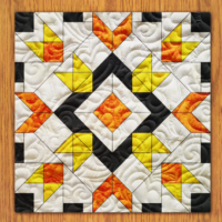 Focal Point Quilt Block PDF Pattern With Video Tutorial | 6", 8", 10", 12", and 14" Size Versions Included # 387-B-1
