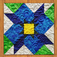 Rosie Star Quilt Block Pattern | 6", 8", 10", 12", and 14" Size Versions Included # 449-B-1
