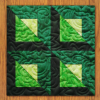 Capiz Window Quilt Block Pattern | 16", 18", 20", 22", and 24" Size Versions Included # 474-B-2