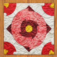 Ring Smoke Quilt Block Pattern | 16", 18", 20", 22", and 24" Size Versions Included # 372-B-2