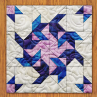 Solar Prominence Quilt Block Pattern | 16", 18", 20", 22", and 24" Size Versions Included # 437-B-2