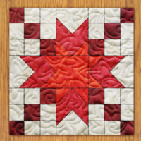 Chained Stars Quilt Block Pattern | 16", 18", 20", 22", and 24" Size Versions Included # 186-B-2