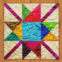 Snowflakes Quilt Block Pattern | 16", 18", 20", 22", and 24" Size Versions Included # 297-B-2