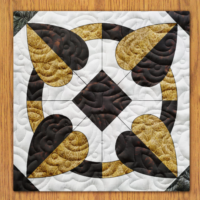 Bow of Hearts Quilt Block Pattern | 16", 18", 20", 22", and 24" Size Versions Included # 298-B-2