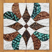 Garden Starlets Quilt Block Pattern | 16", 18", 20", 22", and 24" Size Versions Included # 467-B-2