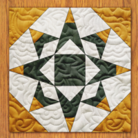 Crystal Mirrors Quilt Block Pattern | 16", 18", 20", 22", and 24" Size Versions Included # 461-B-2