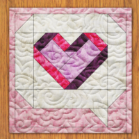 Think of Love Quilt Block Pattern | 16", 18", 20", 22", and 24" Size Versions Included # 475-B-2